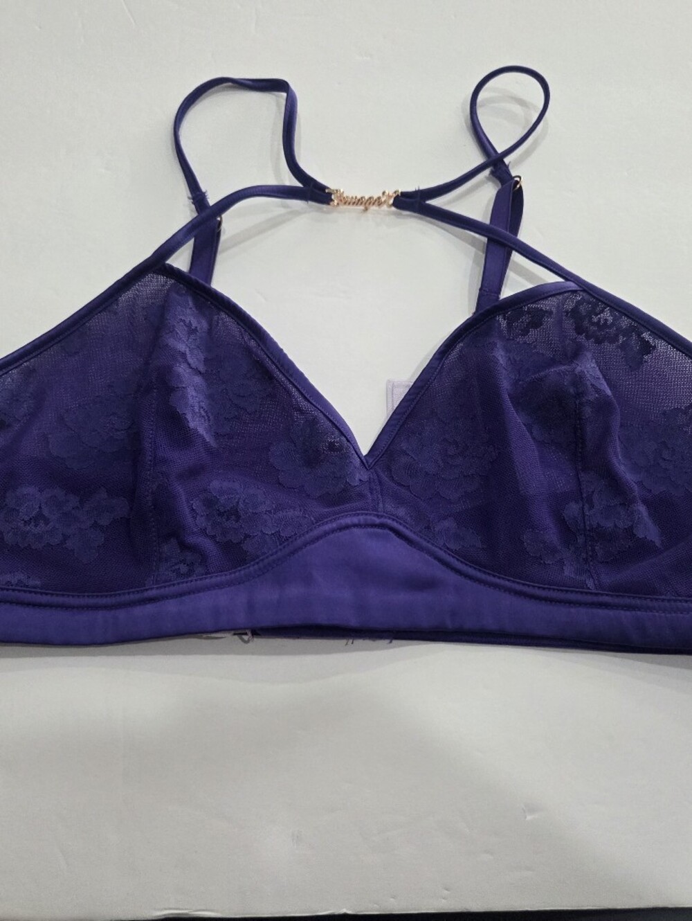 NWT Savage × Fenty Purple Lace Lingerie with Strappy Back Sz.XL